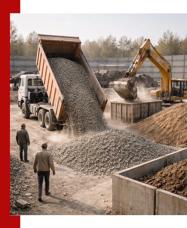 Доставка нерудных материалов с погрузкой и разгрузкой в Ялте