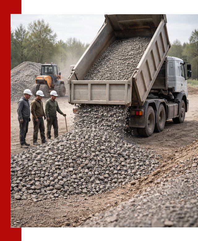 Доставка гравийного щебня фракции 70-120 в Ялте