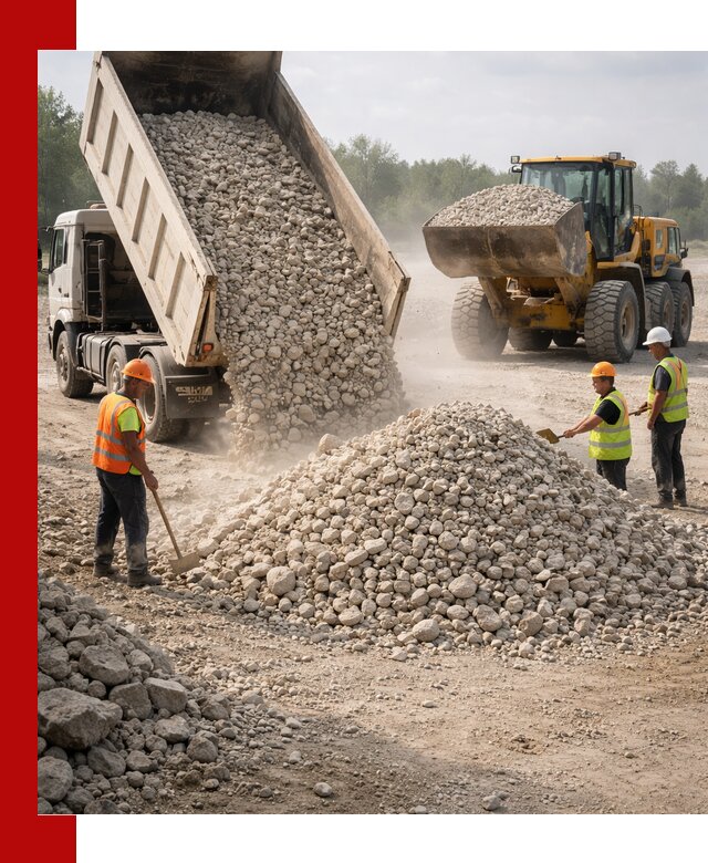 Доставка известнякового щебня фр. 40-70 в Ялте