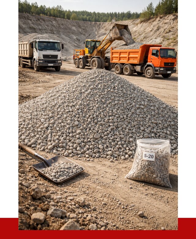Доломитовый щебень фр. 5-20 в Ялте от 4291 р. | ПРОНЕРУДЯлт