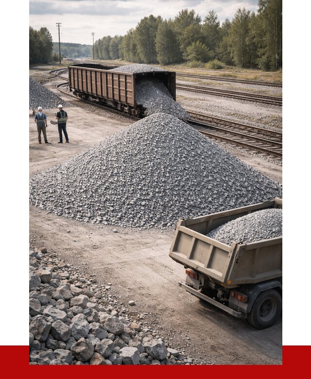 Железнодорожный щебень 20-60 в Ялте от 1737 р. | ПРОНЕРУДЯлт