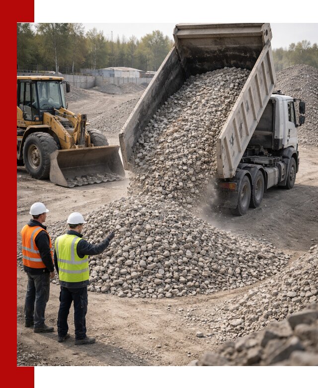 Вторичный щебень фракция 40–70 доставка в Ялте