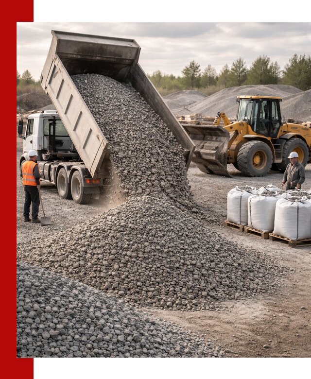 Бетонный щебень фракция 5–20 с доставкой в Ялте