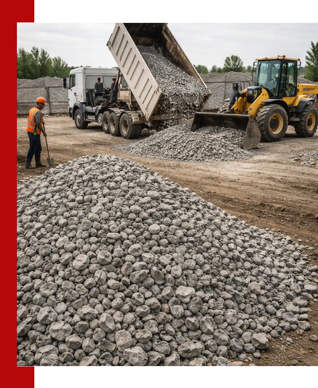 Доставка бетонного щебня фракции 40-70 в Ялте