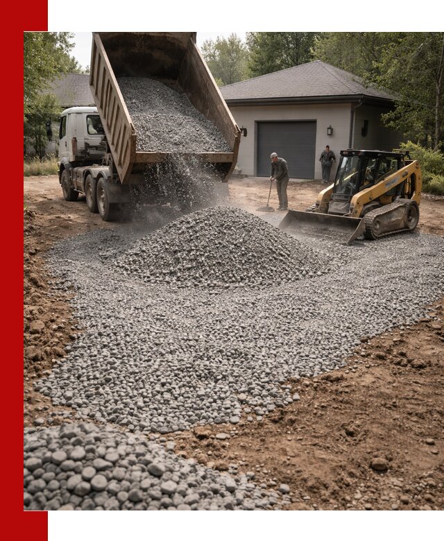 Щебень для парковки в Ялте: доставка и укладка качественного материала