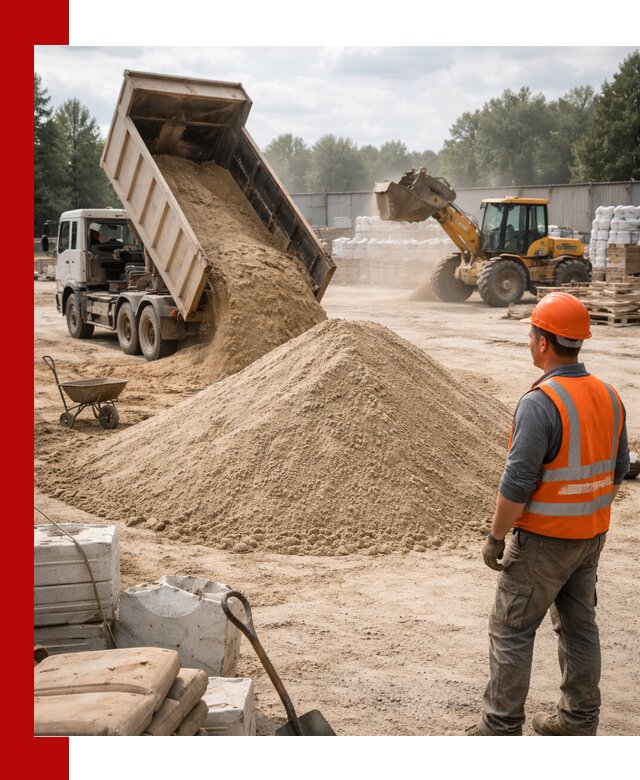 Доставка строительного песка с самосвалом в Ялте