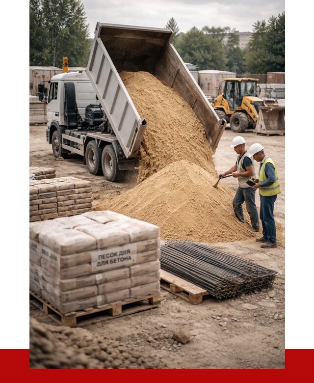 Песок для бетона в Ялте от 2554 р. с доставкой, ПРОНЕРУДЯлт