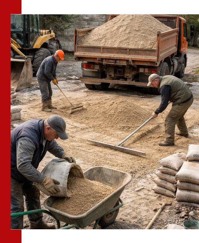 Поставка песка для стяжки в Ялте с быстрой доставкой