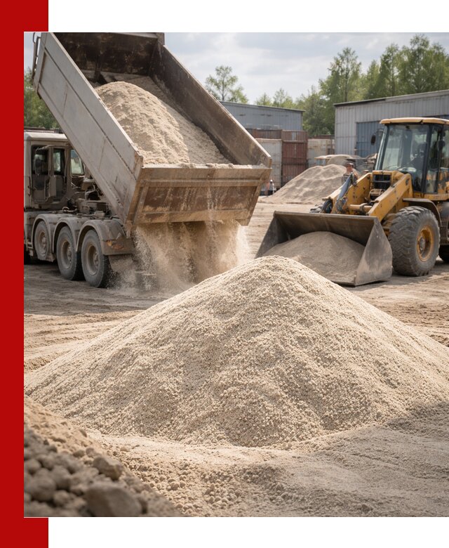 Кварцевый песок с доставкой в Ялте для строительных работ