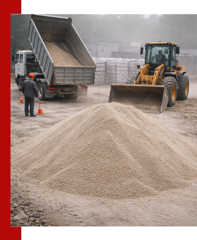Кварцевый песок фракция 0–8 для стройработ в Ялте