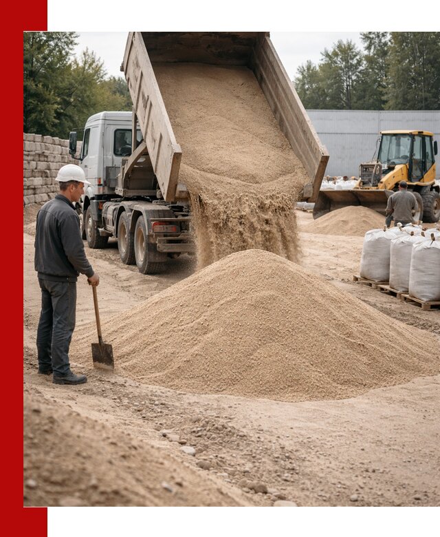 Кварцевый песок фракция 0–3 мм с доставкой в Ялте