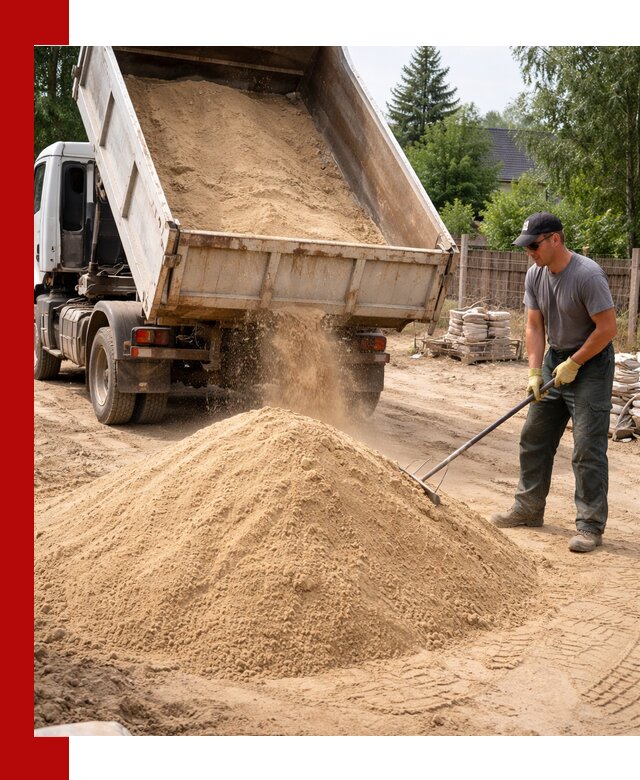 Доставка сухого песка самосвалами в Ялте