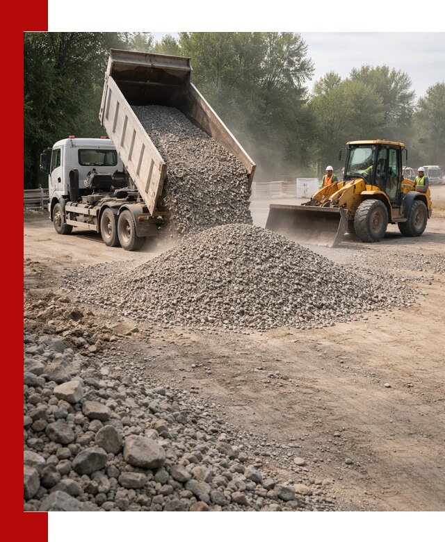Гравий фракция 5–20 доставка в Ялте оптом и в розницу