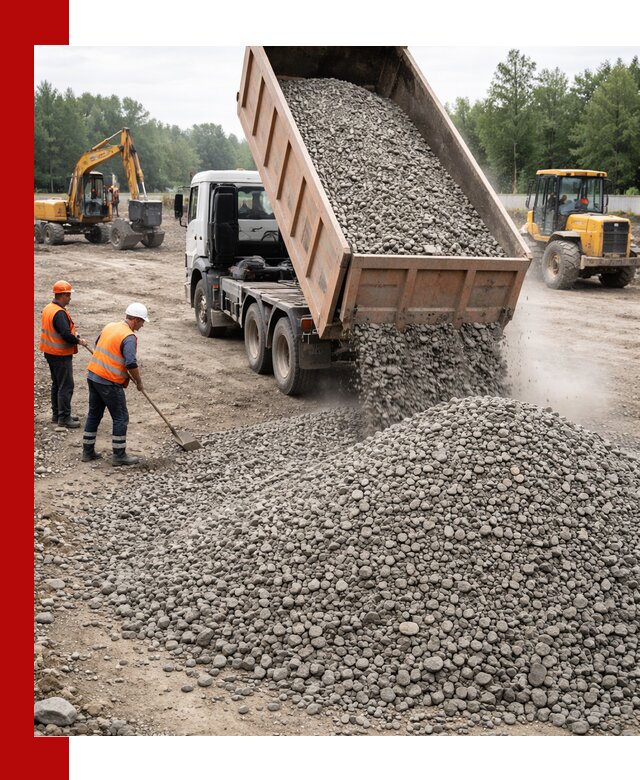 Доставка гравия фракции 40-70 в Ялте оптом и в розницу