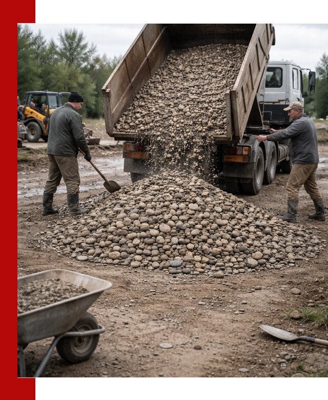 Доставка гальки речной оптом и в розницу в Ялте