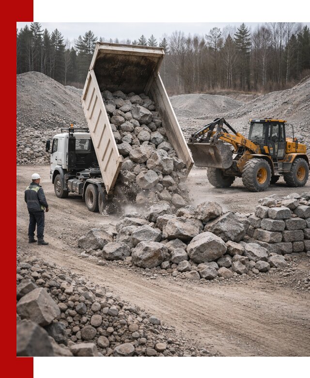 Доставка и продажа бутового гранитного камня в Ялте