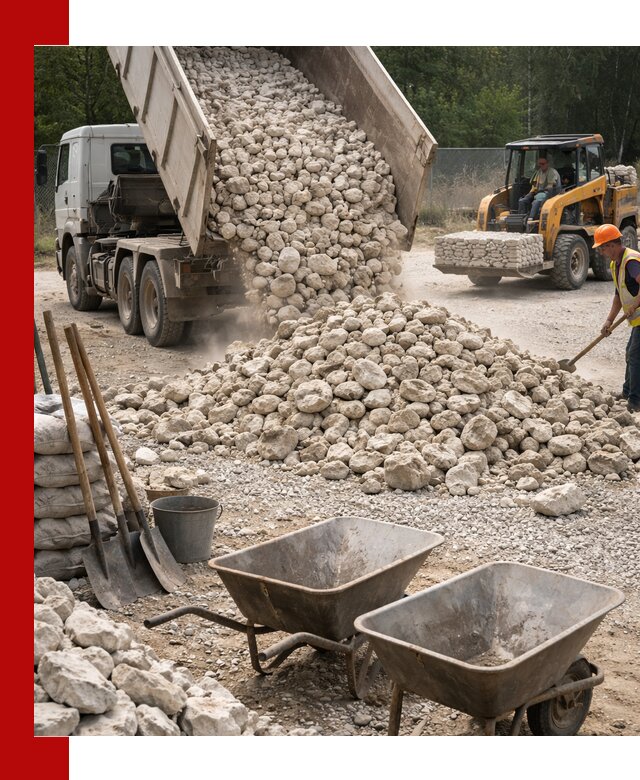 Доставка и продажа бутового известнякового камня в Ялте