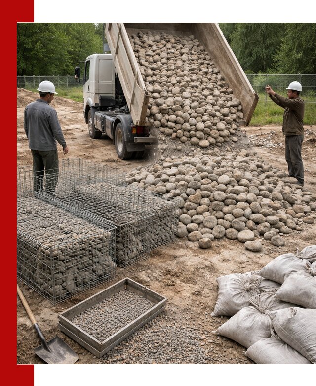 Камень для габионов фракция 70–151 в Ялте