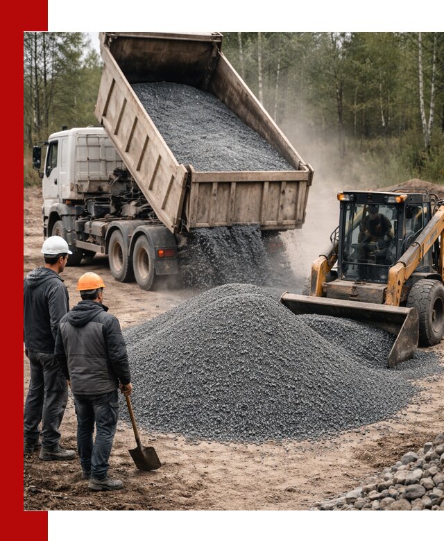 Гранитный отсев 0-5 с доставкой и разгрузкой в Ялте