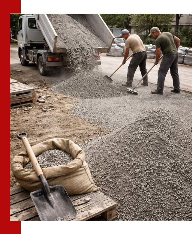 Отсев для тротуарной плитки в Ялте — доставка и укладка