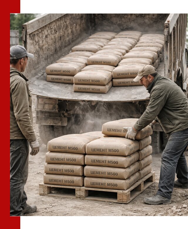 Цемент М500 с доставкой самосвалом в Ялте