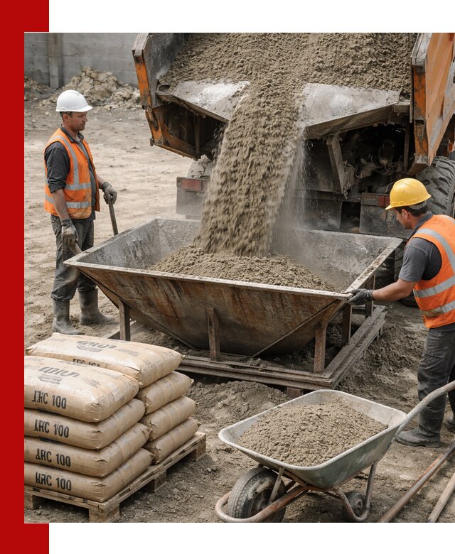 Доставка цементно-песчаной смеси М100 в Ялте