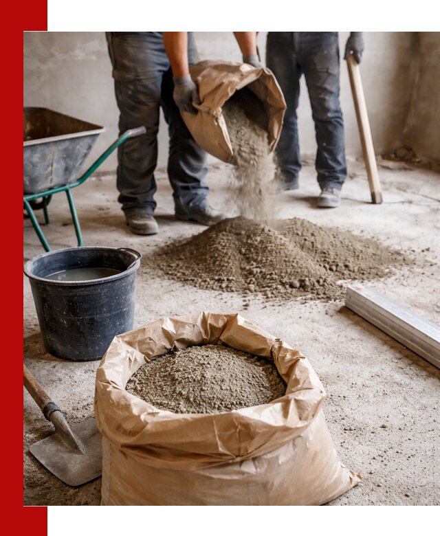 Доставка сухой смеси для стяжки в Ялте