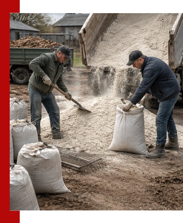 Доставка извести пушонки в Ялте оптом и мелким оптом