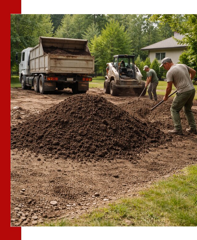 Доставка и укладка грунта для газона в Ялте