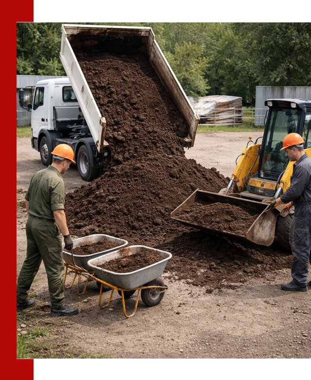 Доставка торфо-земляной смеси в Ялте для огорода и ландшафта