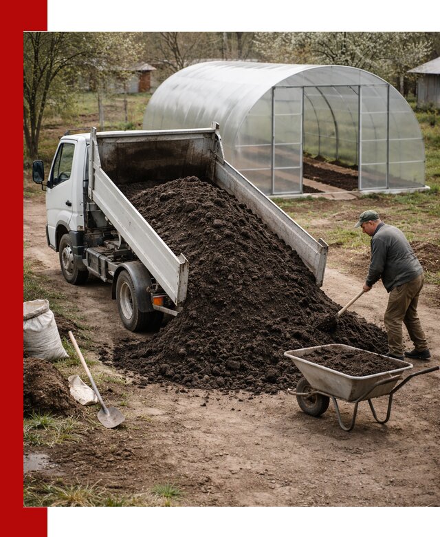 Чернозем для теплицы с доставкой в Ялте