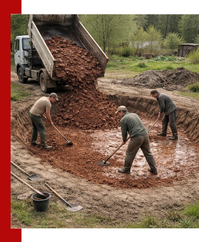 Купить качественную глину для пруда в Ялте