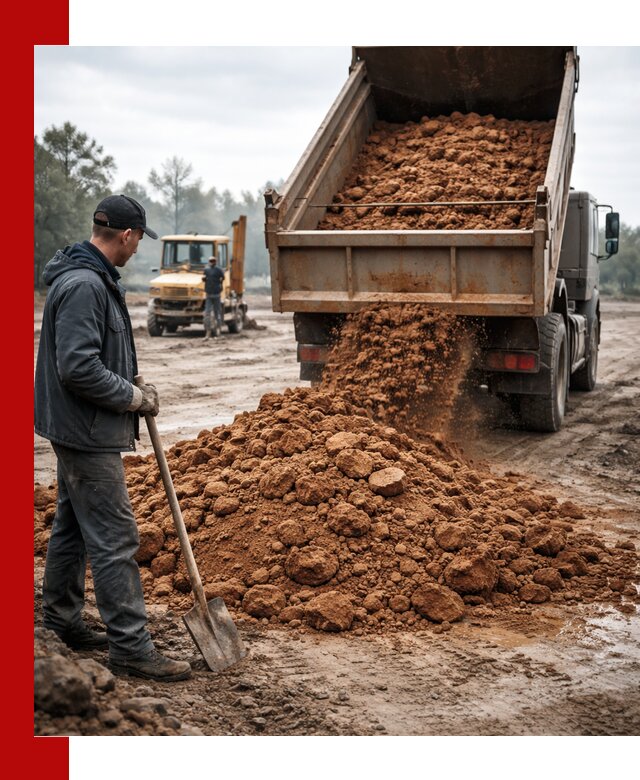 Глина для засыпки в Ялте с доставкой самосвалами