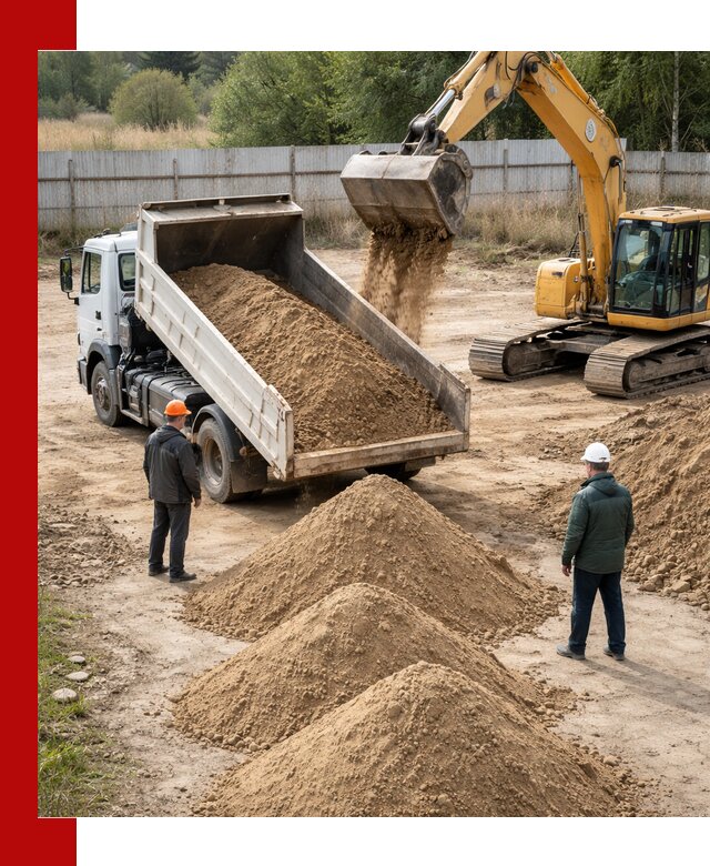 Доставка супеси вагонными и автопартиями в Ялте