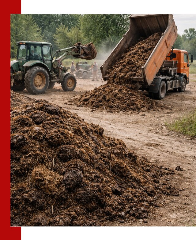 Доставка навоза самосвалами в Ялте для сельхозпотребностей