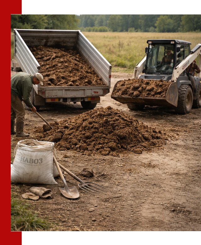 Доставка конского навоза в Ялте с разгрузкой и доставкой на объект