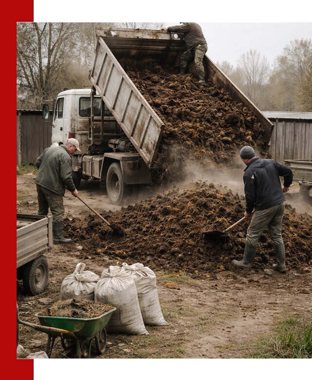 Доставка коровьего навоза самосвалом в Ялте