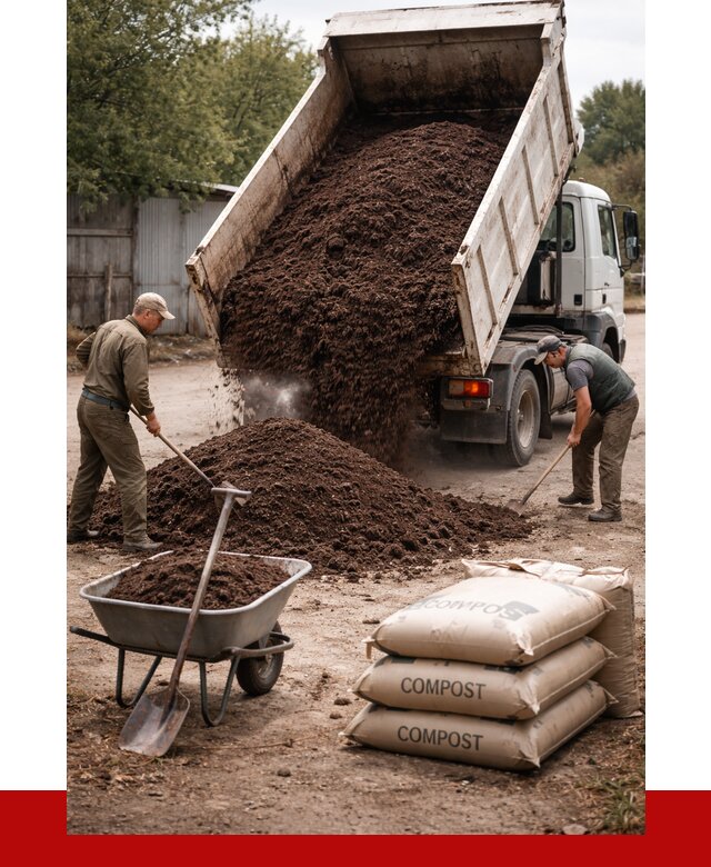 Купить компост в Ялте от 4291 р. за куб с доставкой | ПРОНЕРУДЯлт