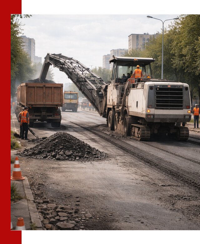 Фрезерованный асфальт в Ялте — удаление и вывоз старого покрытия