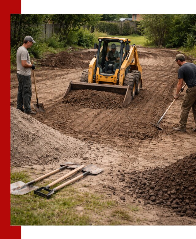 Планировка участка грунтом с вывозом и доставкой в Ялте
